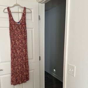 Old Navy Floral Midi Dress - Red and White